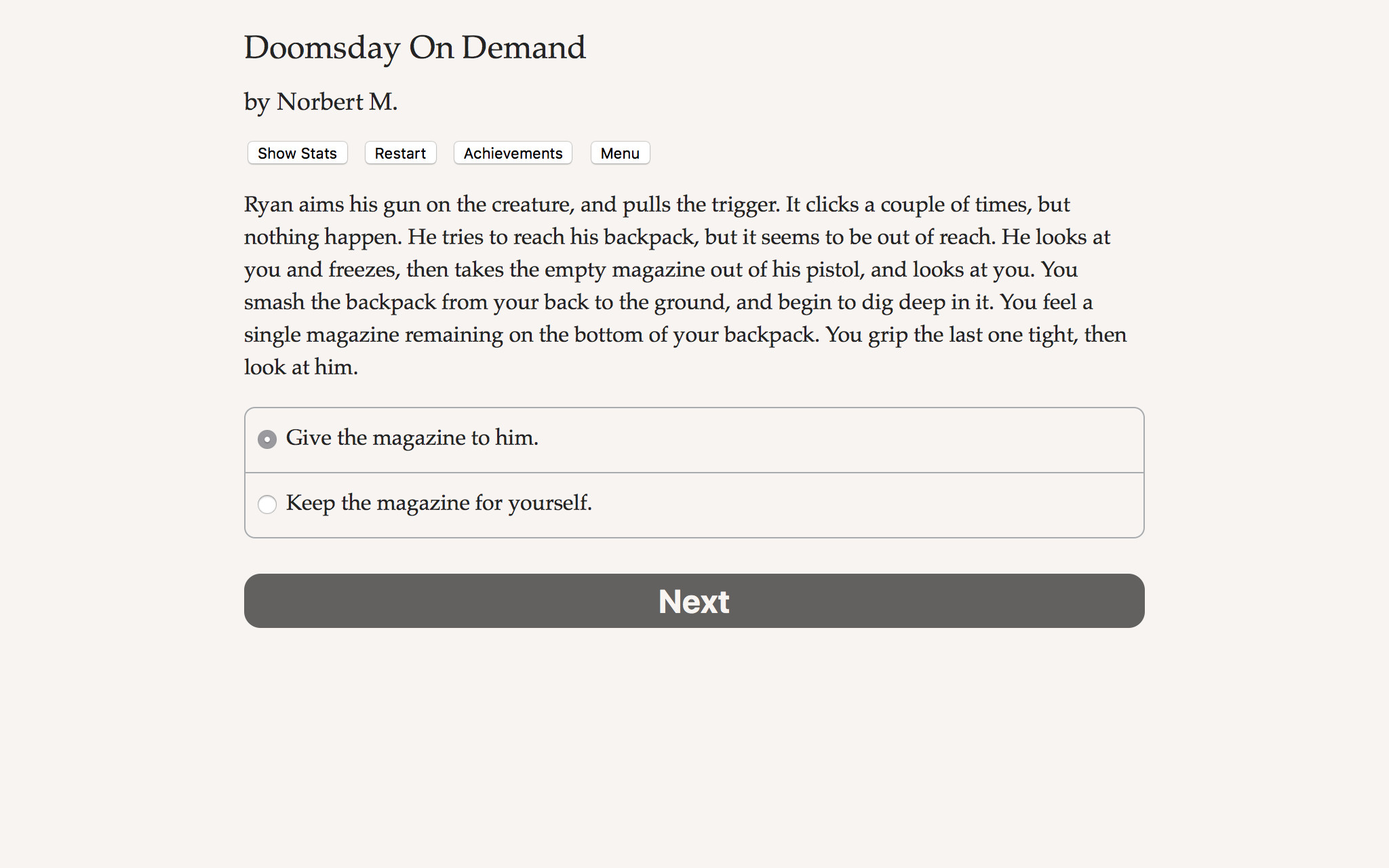 Doomsday on Demand