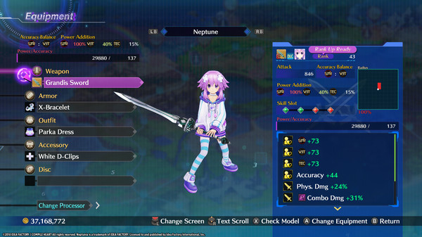 Megadimension Neptunia VIIR - 4 Goddesses Online Adventurer Class Weapon Set