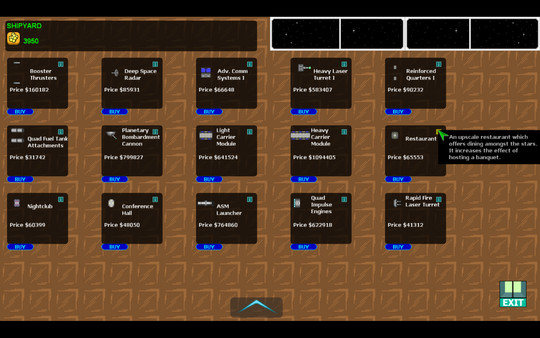 Screenshot z Avalon: The Journey Begins - Ship Upgrades