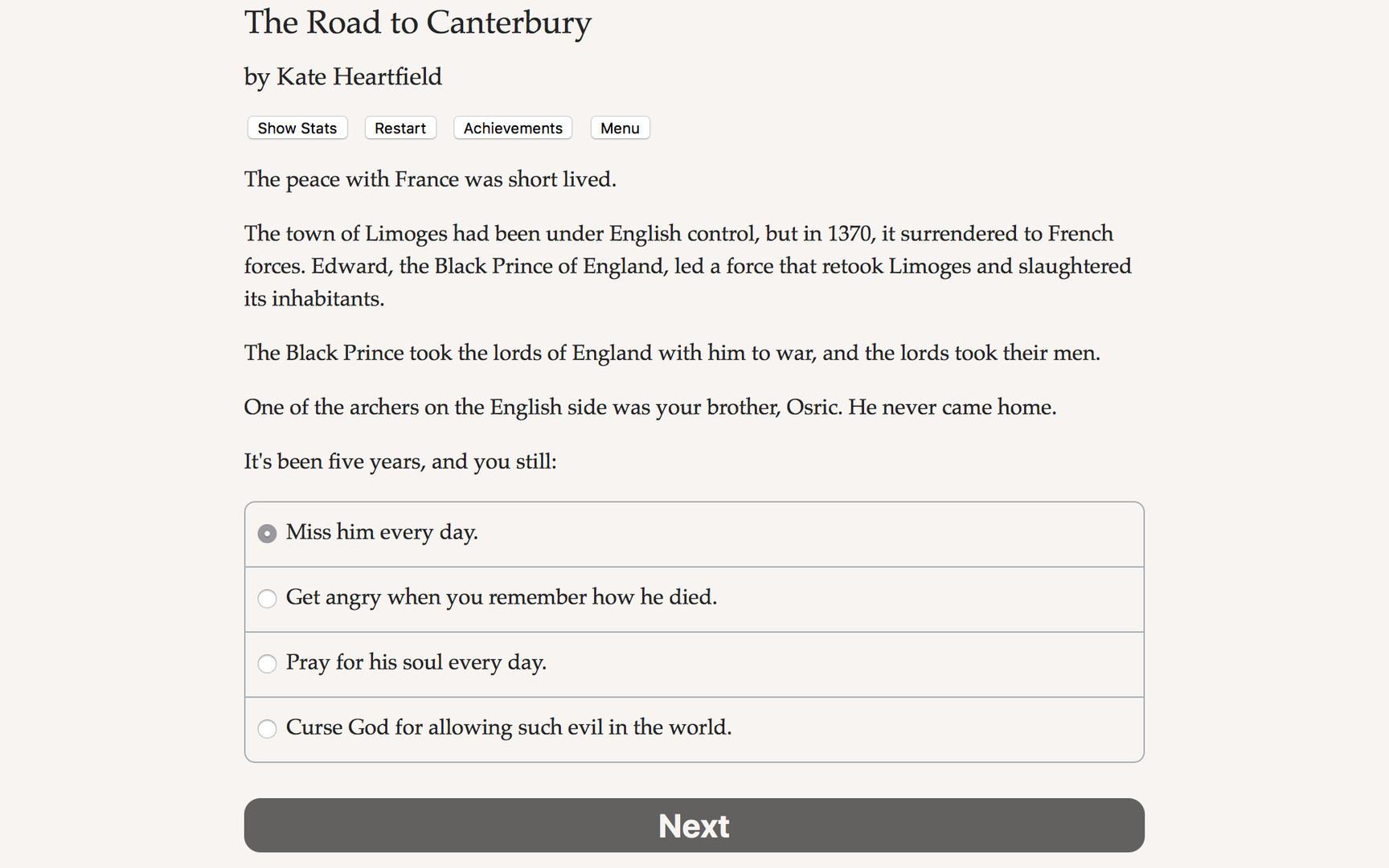 The Road to Canterbury Demo Featured Screenshot #1