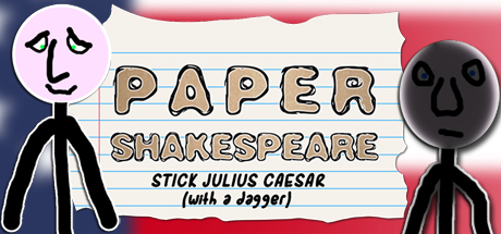 Paper Shakespeare: Stick Julius Caesar (with a dagger) banner image