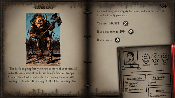 Screenshot z Fighting Fantasy Classics Screenshot z Fighting Fantasy Classics