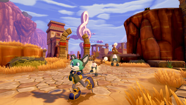 Screenshot of Scratch The Cat gameplay showing in-action mechanics