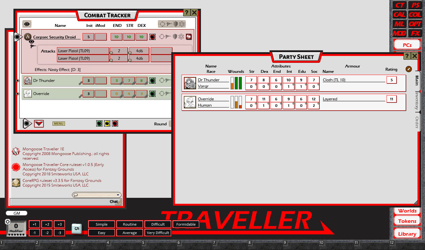 Fantasy Grounds - Traveller Mongoose 1E Ruleset (Traveller 1E Mongoose) Featured Screenshot #1