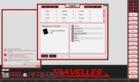 Fantasy Grounds - Traveller Mongoose 1E Ruleset (Traveller 1E Mongoose)
