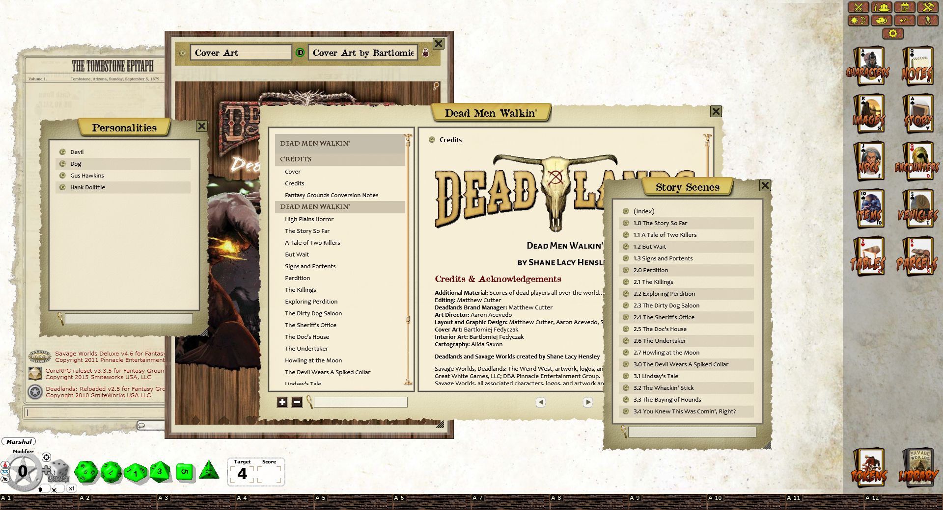 Fantasy Grounds - Deadlands Reloaded: Dead Men Walkin' (Savage Worlds) Featured Screenshot #1