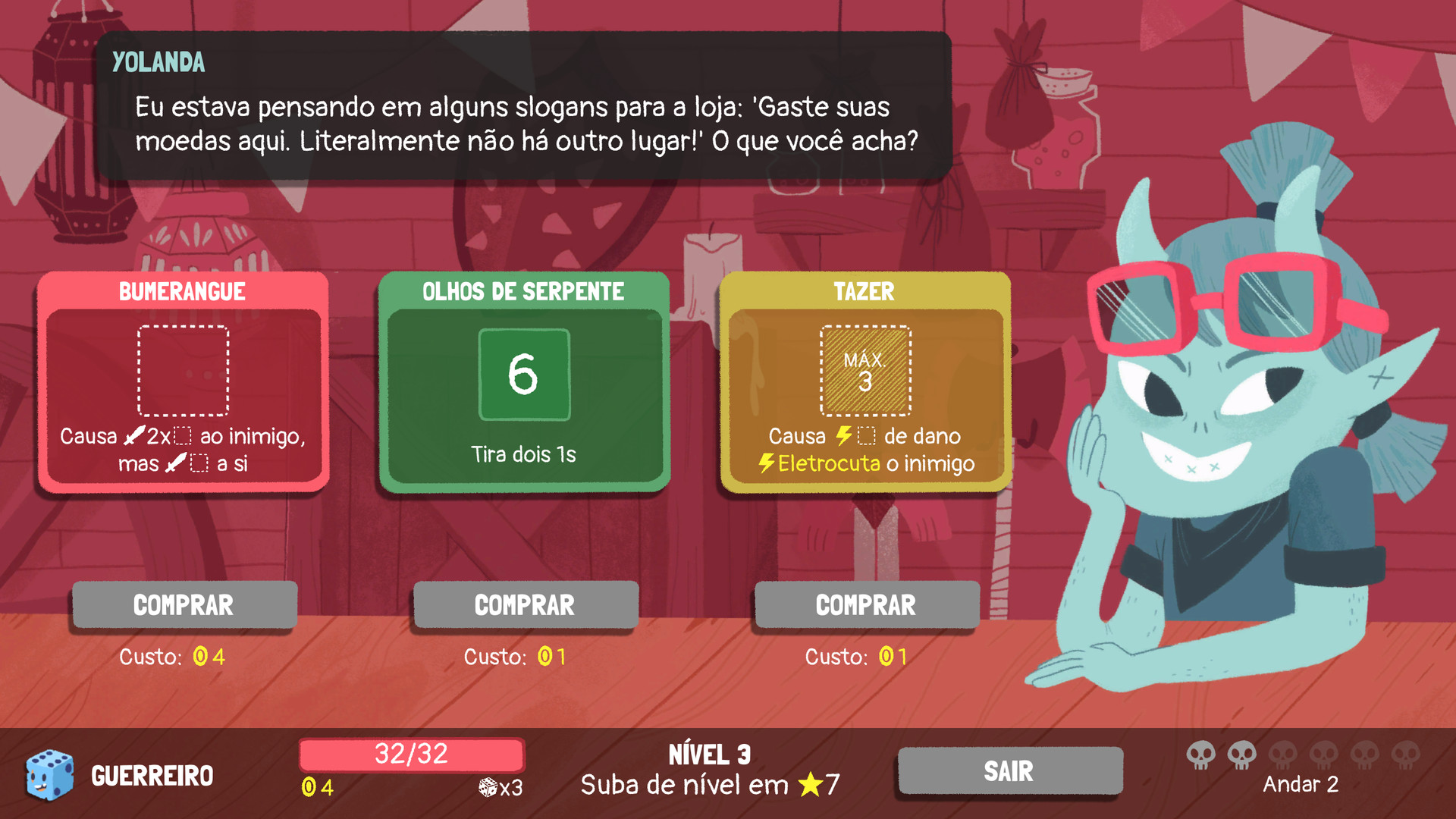 Screenshot de Dicey Dungeons