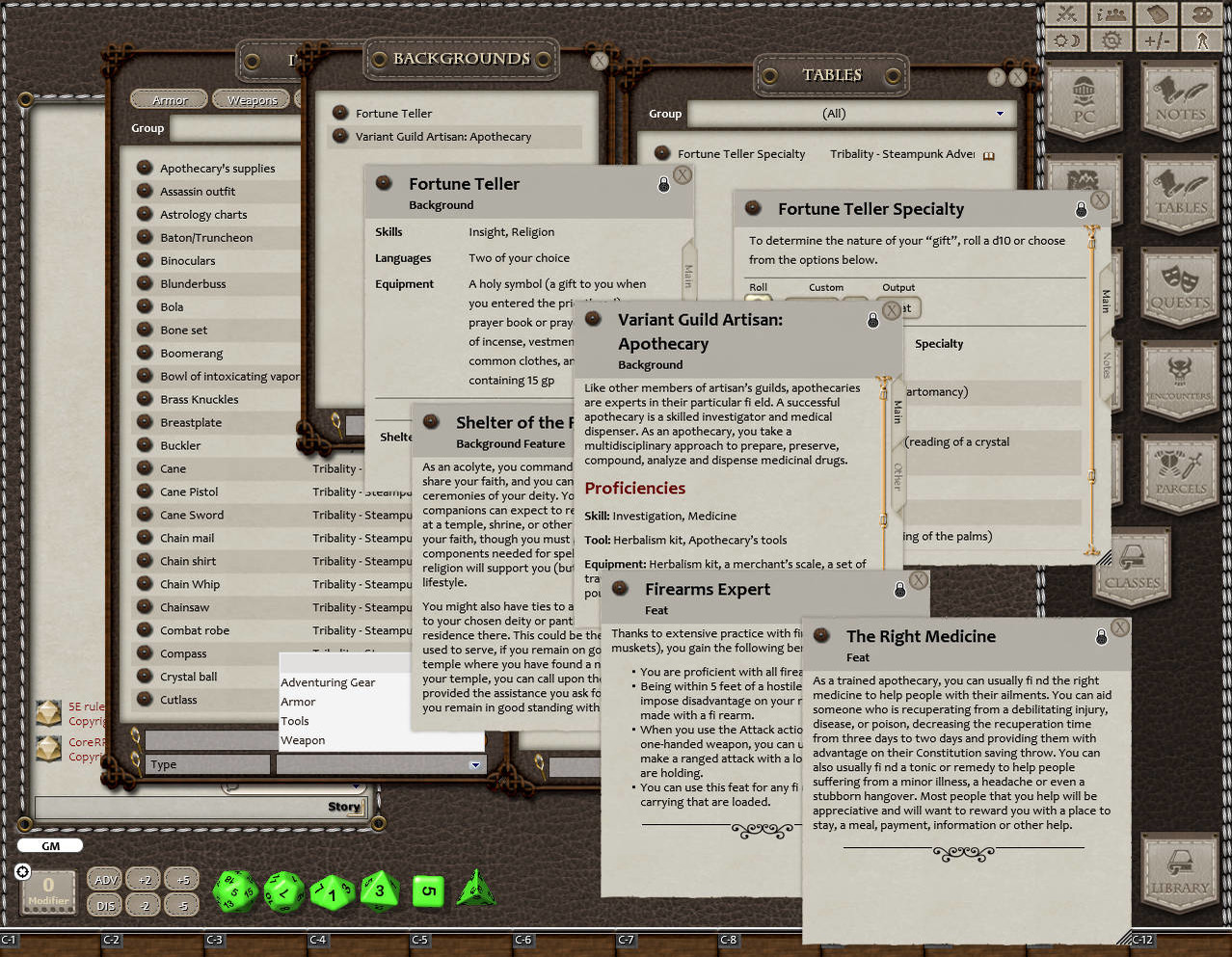 Fantasy Grounds - Steampunk Adventurers (5E) screenshot 5