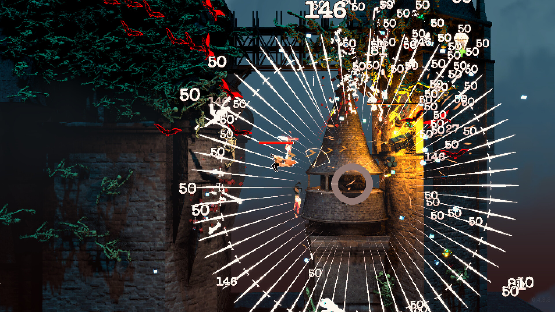 Una scena della demo di Midnight Horde, fra le rovine gotiche