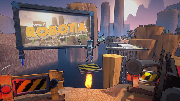Screenshot of One Wee Robot gameplay showing in-action mechanics