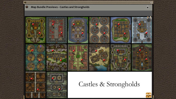 Fantasy Grounds - Paths to Adventure: Castles and Strongholds (Map Packs)