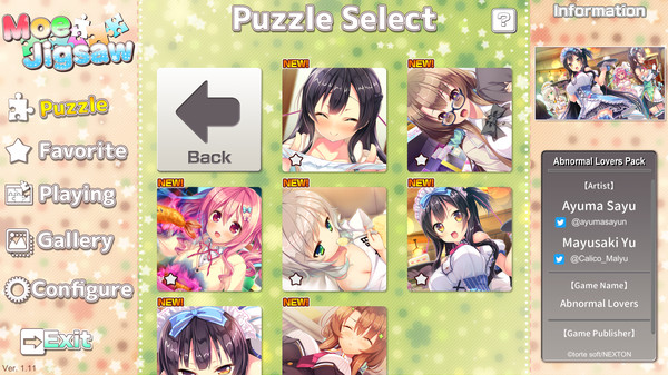 Screenshot z Moe Jigsaw - Abnormal Lovers Pack