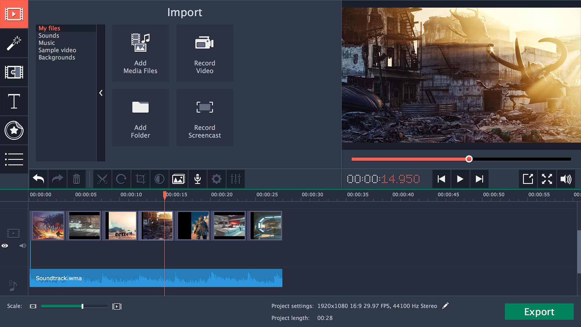 Movavi Video Editor 14 Plus Featured Screenshot #1