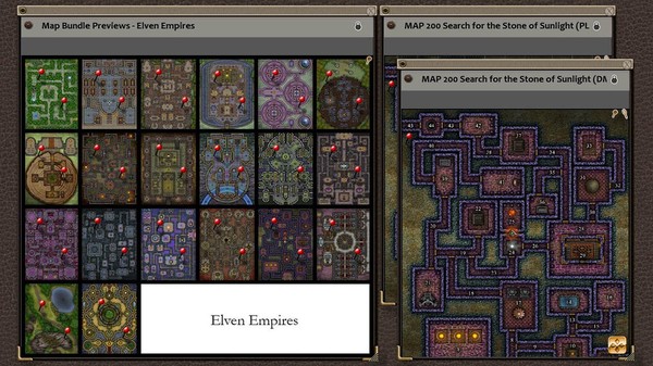 Fantasy Grounds - Paths to Adventure: Elven Empires (Map Pack)