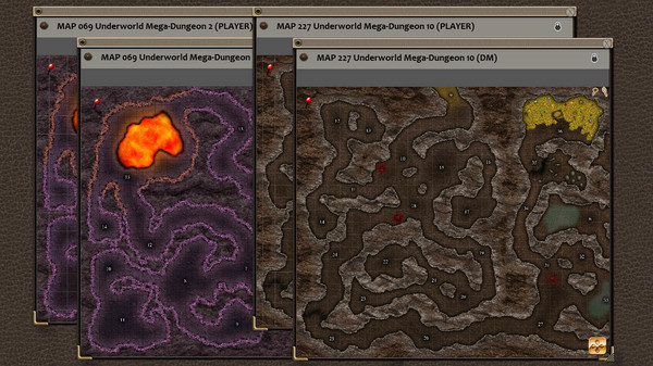 Fantasy Grounds - Paths to Adventure: Underworld Mega-Dungeons (Map Pack)