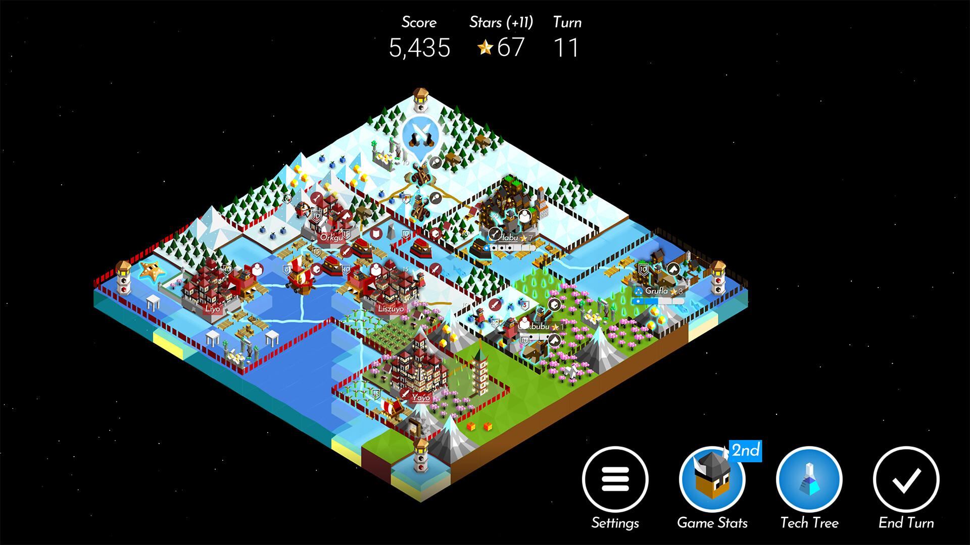 The Battle of Polytopia Sends Sixteen Eccentric Tribes to War Across a Flat Square World Drifting Through Space