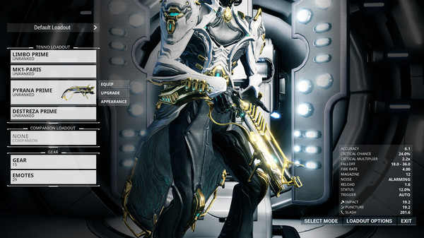 Warframe Limbo Prime Access: Stasis Pack
