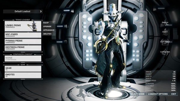 Warframe Limbo Prime Access: Stasis Pack