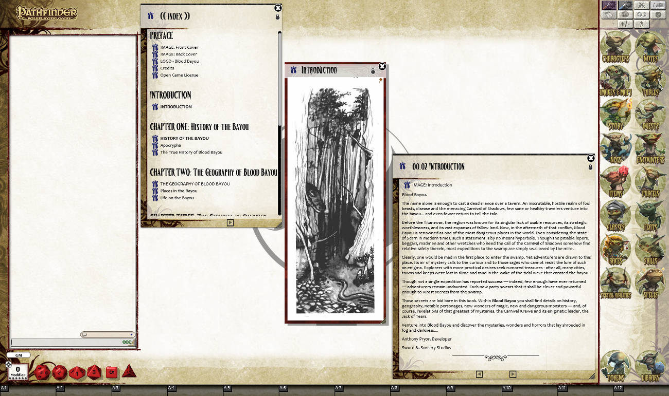 Fantasy Grounds - Scarred Lands: Blood Bayou (PFRPG)のスクリーンショット 1