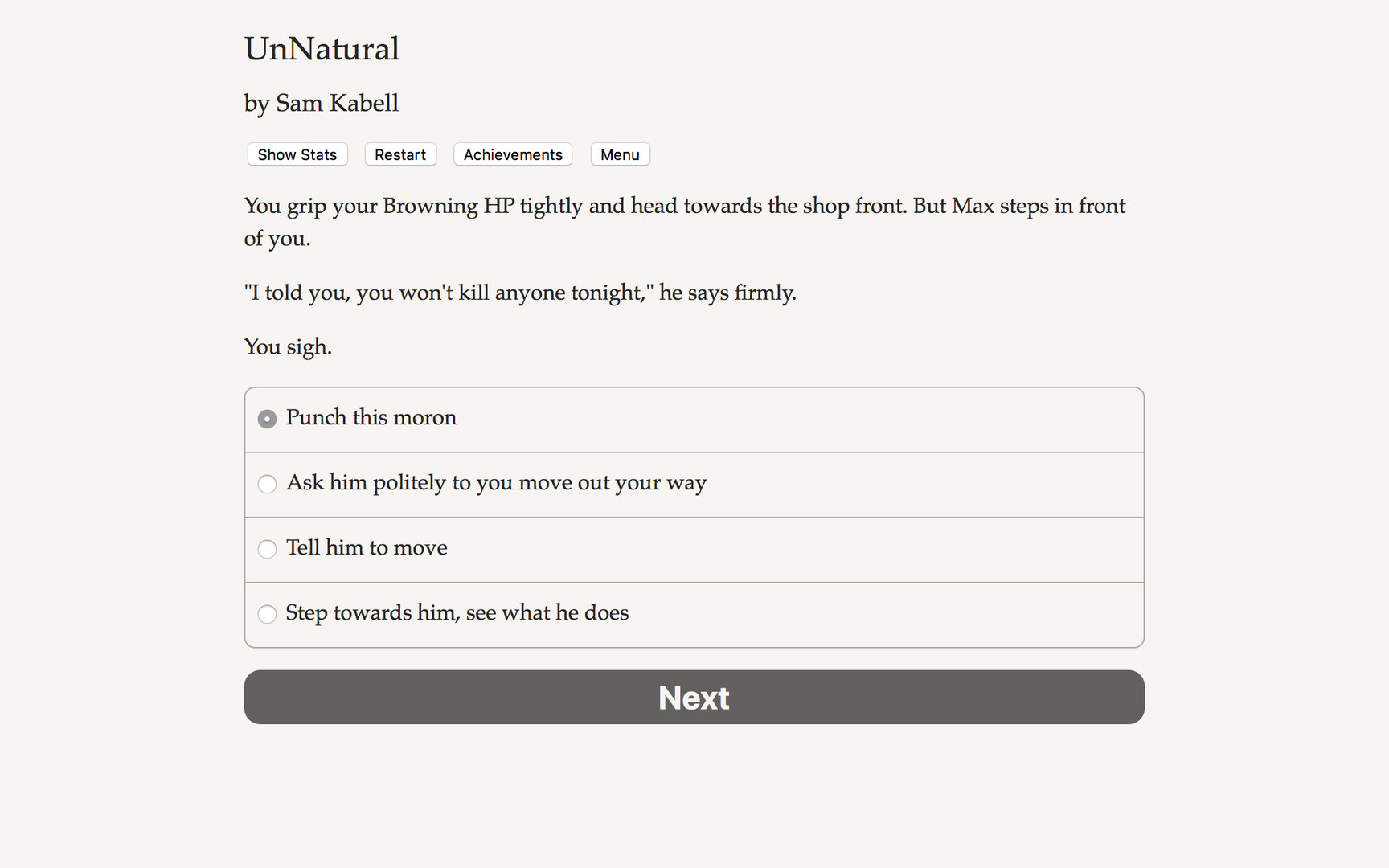 Unnatural screenshot #4