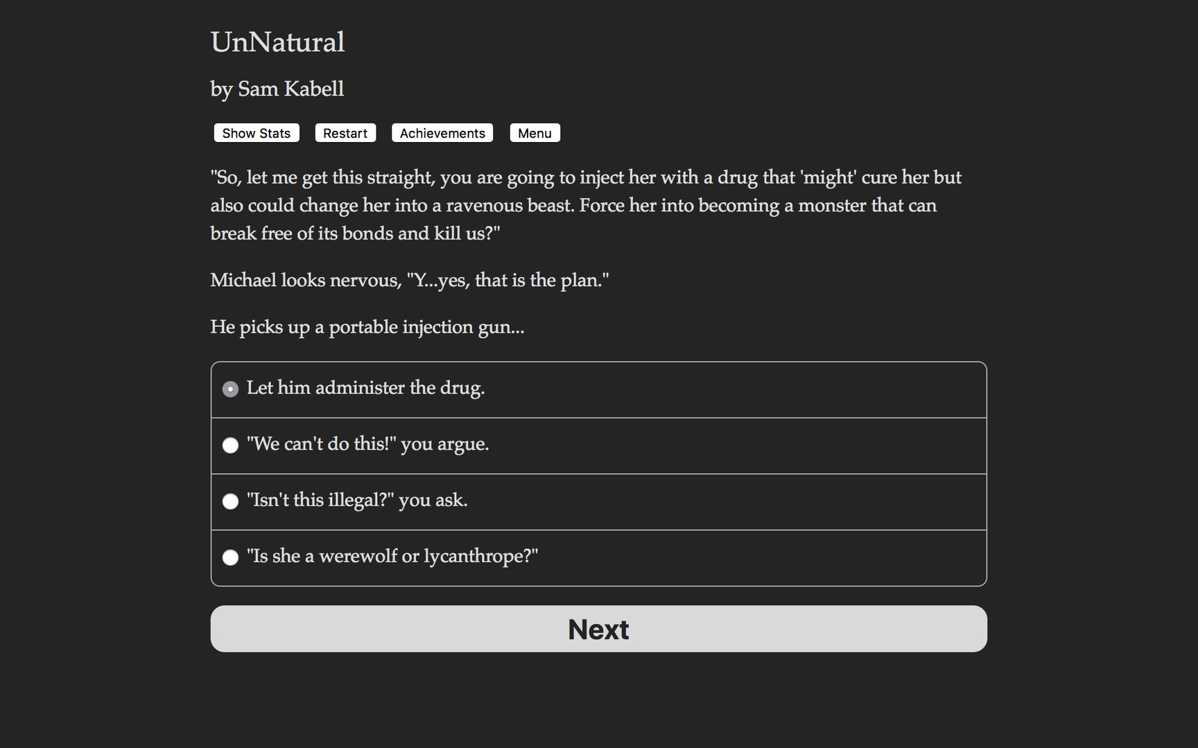 Unnatural screenshot #2