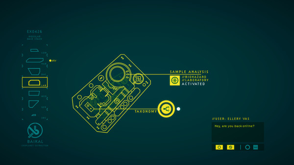 Screenshot of In Other Waters gameplay showing in-action mechanics