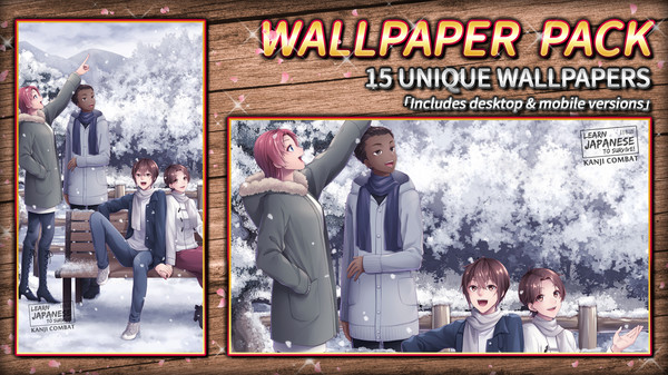 Learn Japanese To Survive! Kanji Combat - Wallpaper Pack screenshot 5