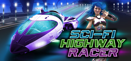 Sci-fi highway racer cover art