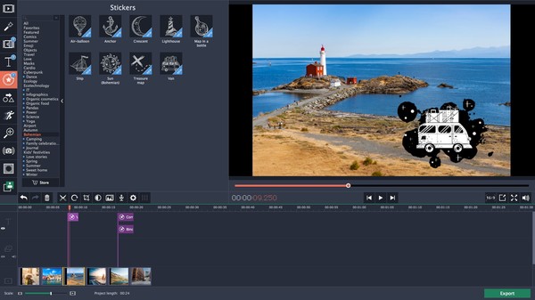 Movavi Video Editor Plus - Travel Set screenshot 2