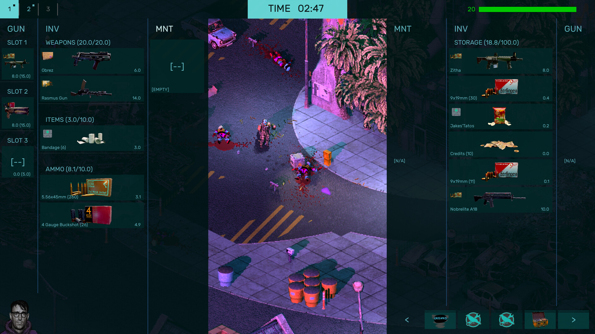Brigador Killers on-foot combat