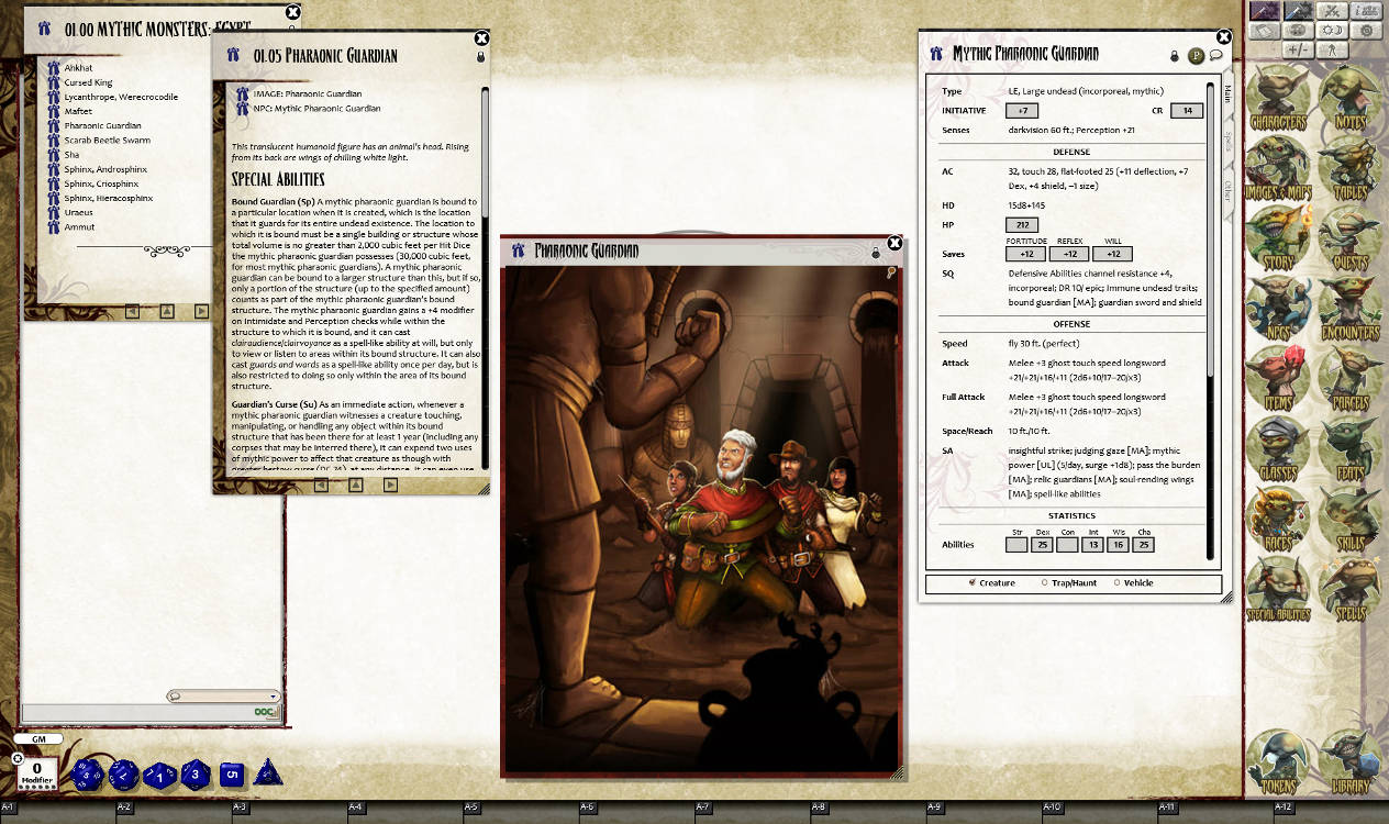 Fantasy Grounds - Mythic Monsters #34: Egypt (PFRPG) Featured Screenshot #1