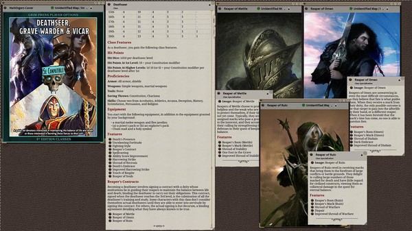 Fantasy Grounds - Harbingers of Life & Death: Deathseer, Pale Master, and Vicar Class Pack (5E)