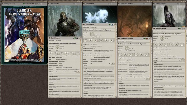 Fantasy Grounds - Harbingers of Life & Death: Deathseer, Pale Master, and Vicar Class Pack (5E)