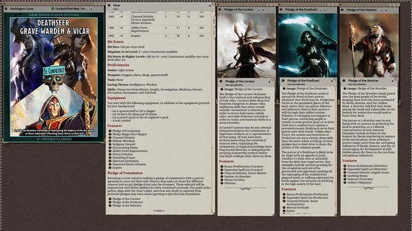 Fantasy Grounds - Harbingers of Life & Death: Deathseer, Pale Master, and Vicar Class Pack (5E)