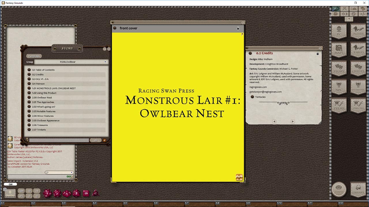 Fantasy Grounds - Monstrous Lair #1 Owlbear Nest (Any Ruleset) Featured Screenshot #1