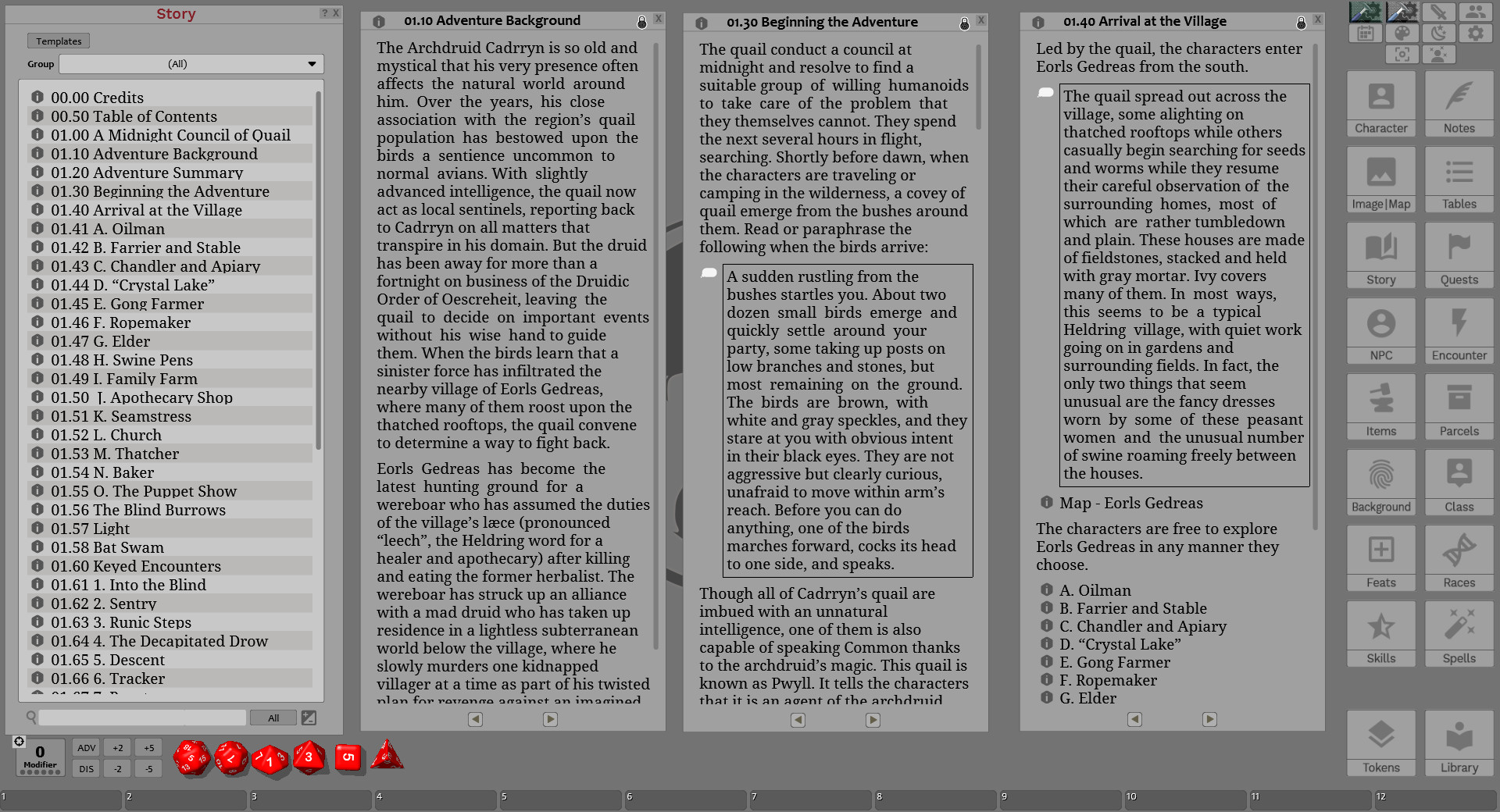 Fantasy Grounds - Quests of Doom 4: A Midnight Council of Quail (5E) screenshot 1