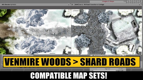 Fantasy Grounds - Meanders Map Pack: Shard Roads (Map Pack)