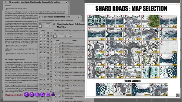 Fantasy Grounds - Meanders Map Pack: Shard Roads (Map Pack)