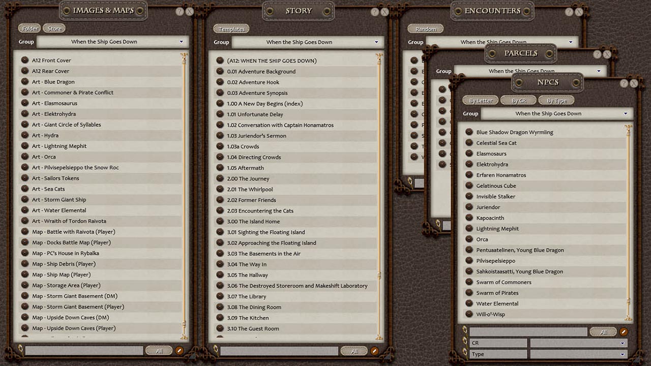 Fantasy Grounds - A12: When the Ship Goes Down (5E)のスクリーンショット 1