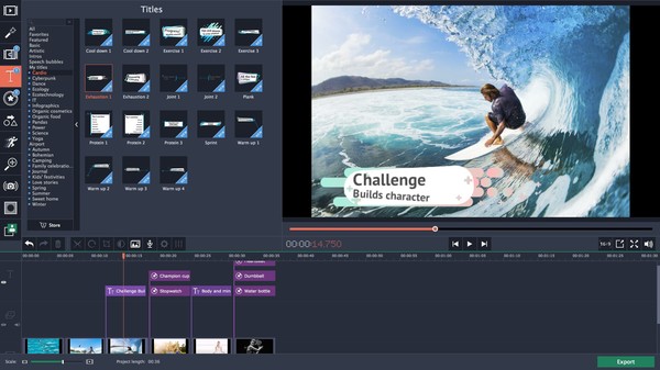 Movavi Video Editor Plus - Fitness Set screenshot 5