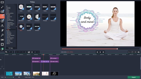 Movavi Video Editor Plus - Fitness Set screenshot 3