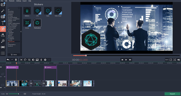 Movavi Video Editor Plus - Technology Set screenshot 2