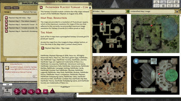 Fantasy Grounds - Pathfinder Playtest Map Pack (PFRPG)