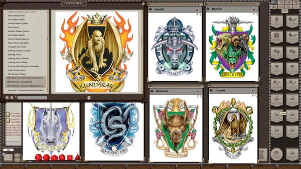 Screenshot z Fantasy Grounds - D&D Wayfinder's Guide to Eberron