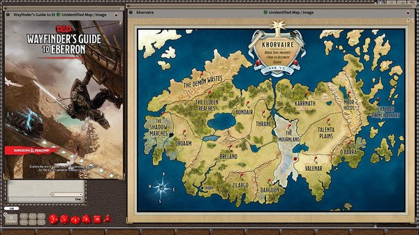 Screenshot z Fantasy Grounds - D&D Wayfinder's Guide to Eberron