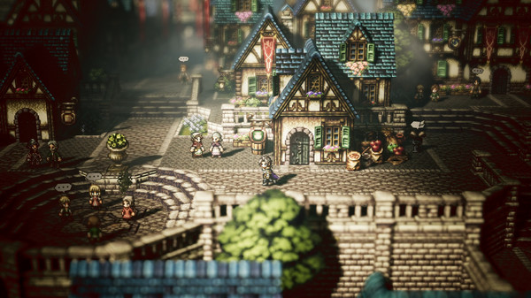 Screenshot of OCTOPATH TRAVELER™ gameplay showing in-action mechanics