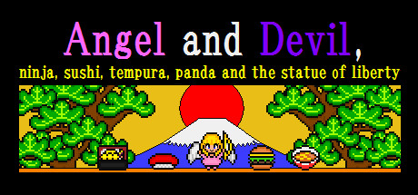 Angel and Devil,ninja,sushi,tempura,panda and the statue of liberty banner image