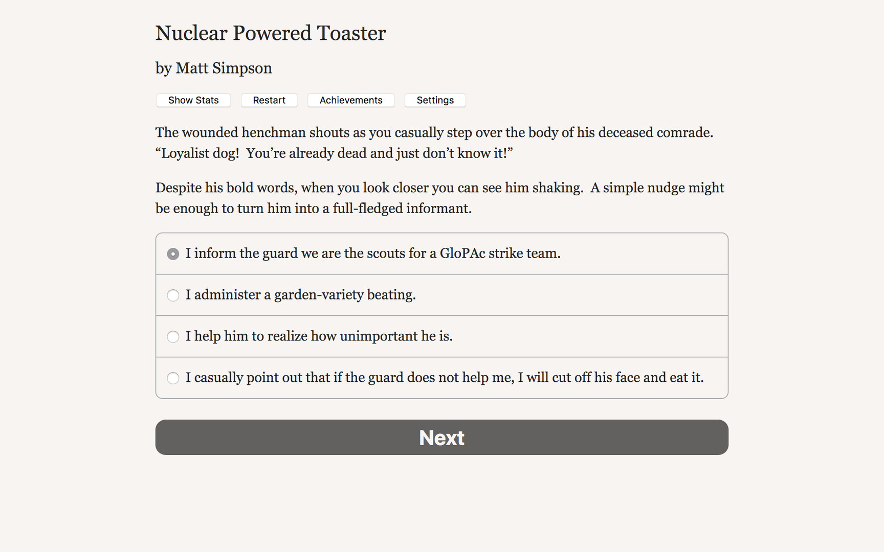 #3. Nuclear Powered Toaster (Steam) 由: Hosted Games
