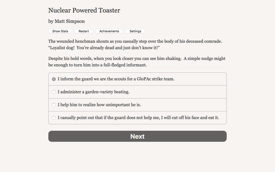 Screenshot z Nuclear Powered Toaster
