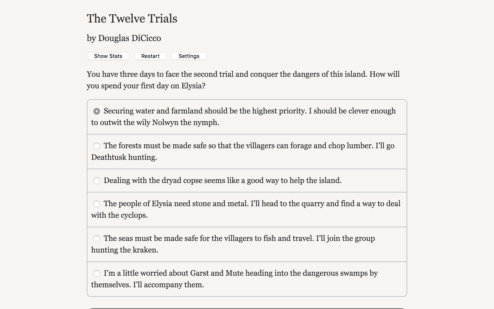 #4. The Twelve Trials (Steam) Bởi: Hosted Games